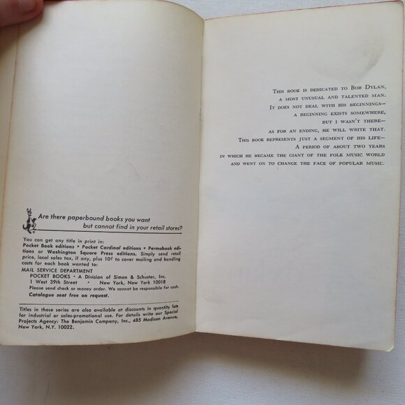 Bob Dylan by Daniel Kramer 1968 Vintage Music Biography Photo Paperback Book - Picture 6 of 15